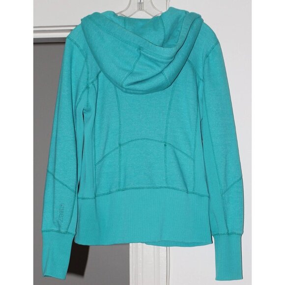 Zella - sz L - Women's Essential Full Zip Hoodie in Sea Green - Cotton Fleece - Picture 5 of 10